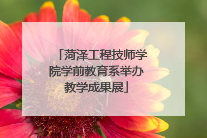 菏泽工程技师学院学前教育系举办教学成果展