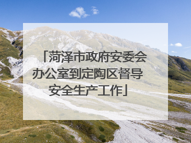 菏泽市政府安委会办公室到定陶区督导安全生产工作