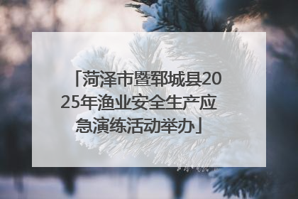 菏泽市暨郓城县2025年渔业安全生产应急演练活动举办