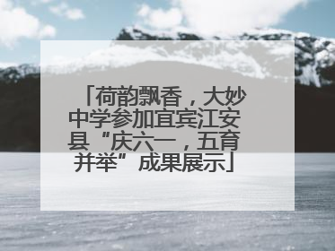荷韵飘香，大妙中学参加宜宾江安县“庆六一，五育并举”成果展示