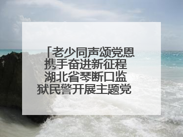 老少同声颂党恩 携手奋进新征程 湖北省琴断口监狱民警开展主题党日活动