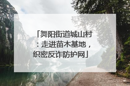 舞阳街道城山村：走进苗木基地，织密反诈防护网