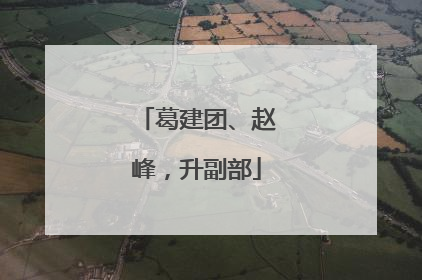 葛建团、赵峰，升副部