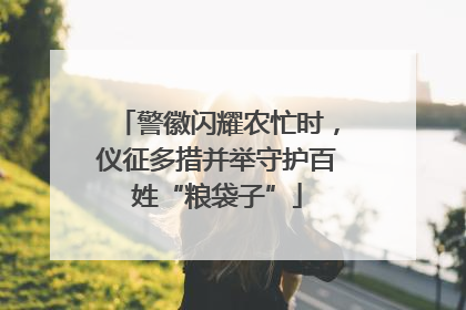 警徽闪耀农忙时，仪征多措并举守护百姓“粮袋子”