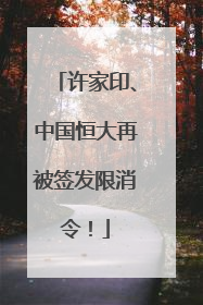 许家印、中国恒大再被签发限消令！