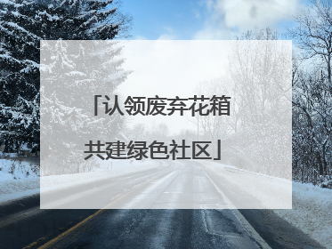 认领废弃花箱 共建绿色社区