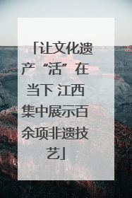 让文化遗产“活”在当下 江西集中展示百余项非遗技艺