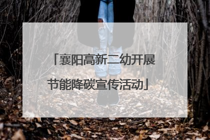 襄阳高新二幼开展节能降碳宣传活动