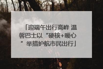 迎端午出行高峰 温馨巴士以“硬核+暖心”举措护航市民出行