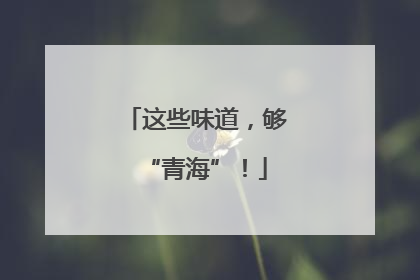 这些味道，够“青海”！