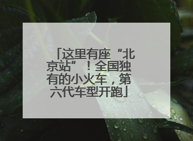 这里有座“北京站”！全国独有的小火车，第六代车型开跑