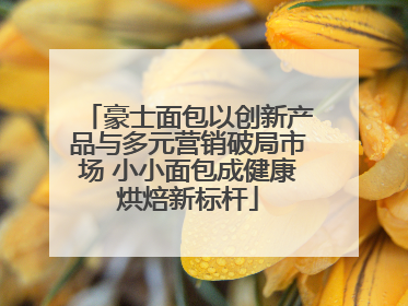 豪士面包以创新产品与多元营销破局市场 小小面包成健康烘焙新标杆