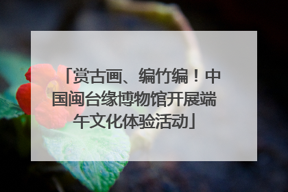 赏古画、编竹编！中国闽台缘博物馆开展端午文化体验活动