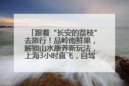 跟着“长安的荔枝”去旅行！品岭南鲜果，解锁山水康养新玩法，上海3小时直飞，自驾高速费优惠