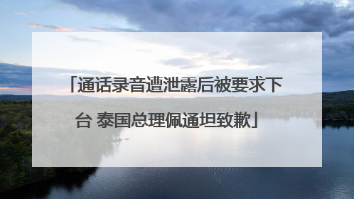 通话录音遭泄露后被要求下台 泰国总理佩通坦致歉