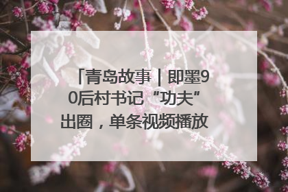 青岛故事｜即墨90后村书记“功夫”出圈，单条视频播放量过600万