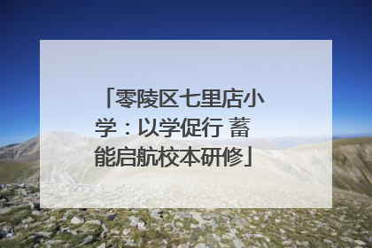 零陵区七里店小学：以学促行 蓄能启航校本研修