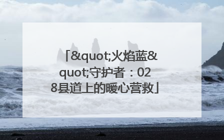 "火焰蓝"守护者：028县道上的暖心营救