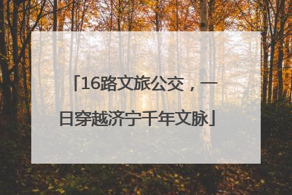 16路文旅公交，一日穿越济宁千年文脉