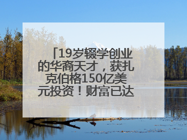 19岁辍学创业的华裔天才，获扎克伯格150亿美元投资！财富已达20亿美元！