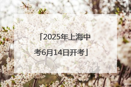 2025年上海中考6月14日开考