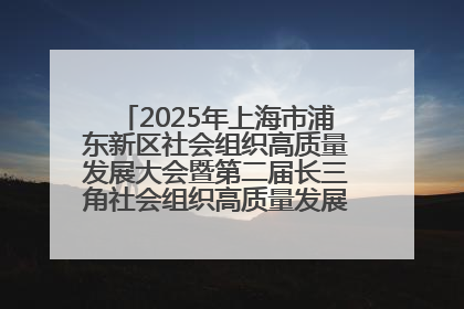 2025年上海市浦东新区社会组织高质量发展大会暨第二届长三角社会组织高质量发展峰会成功举办