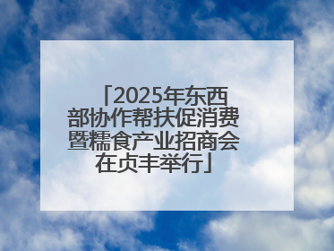 2025年东西部协作帮扶促消费暨糯食产业招商会在贞丰举行