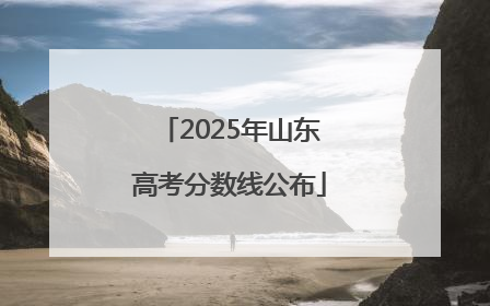 2025年山东高考分数线公布