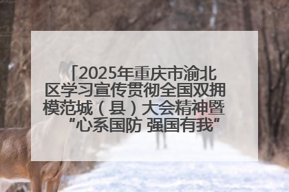 2025年重庆市渝北区学习宣传贯彻全国双拥模范城（县）大会精神暨“心系国防 强国有我”国防教育活动