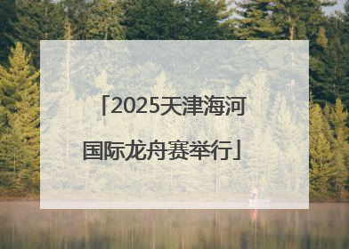 2025天津海河国际龙舟赛举行