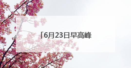 6月23日早高峰彭浦新村、莘庄等9座地铁站计划限流